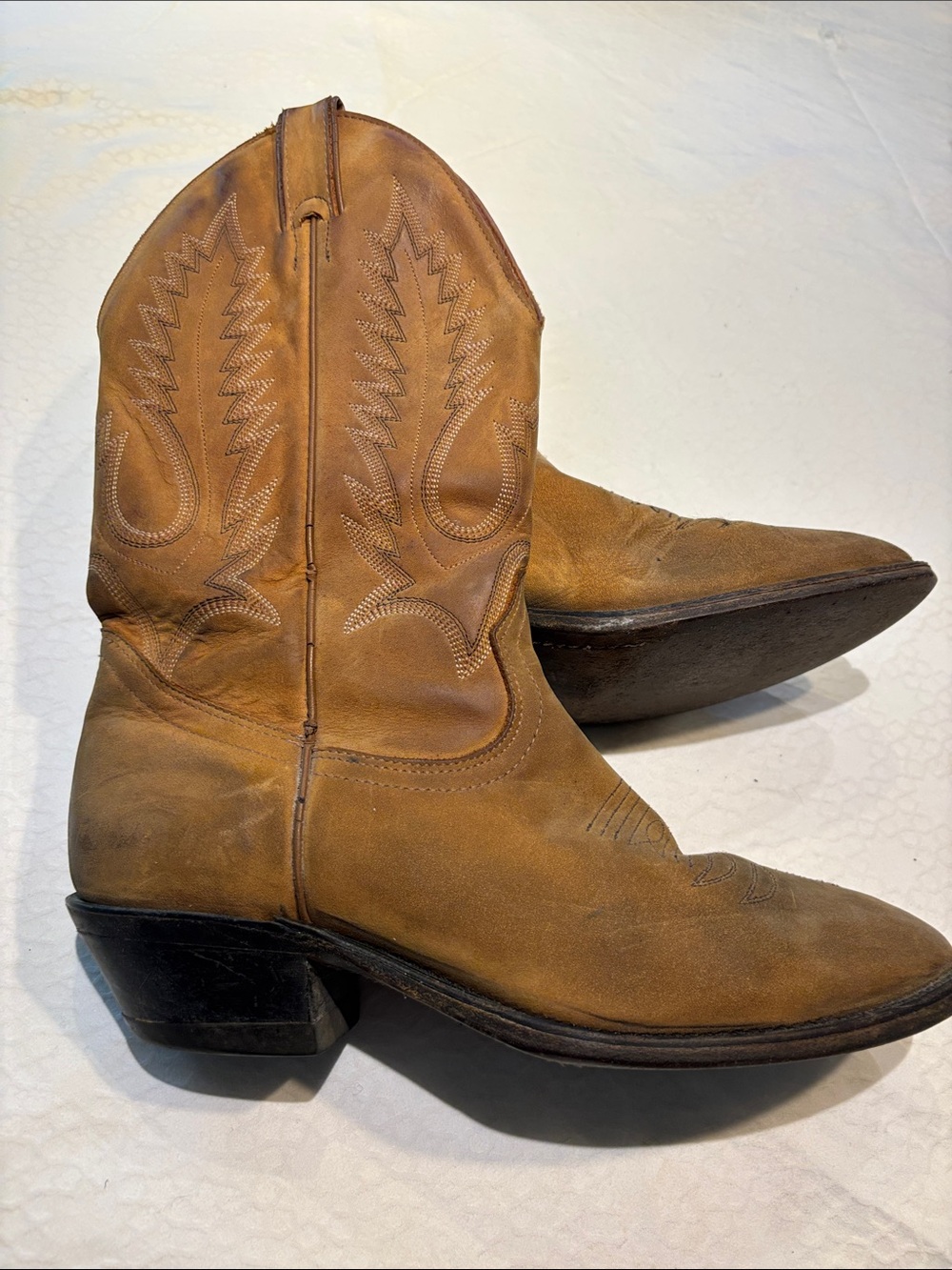 Men / woman’s Tan Leather Western Cowboy Boots